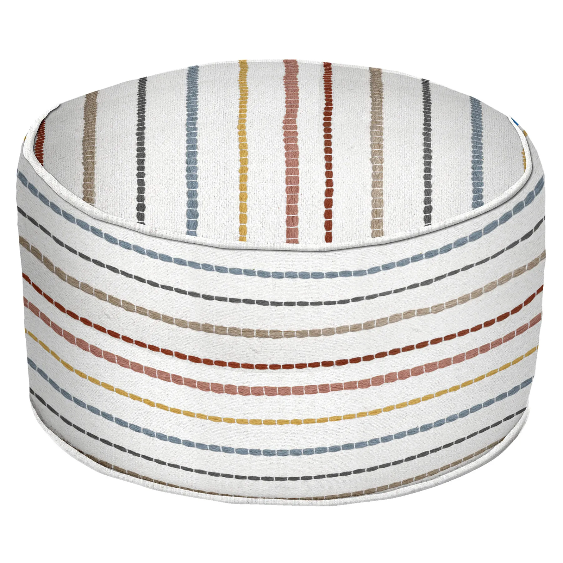 * Honeybloom Rainbow Striped Pouf, 20 14 Discount Online< Ottomans & Poufs