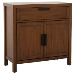 * Honeybloom Samuel 1-Drawer 2-Door Wooden Cabinet Opening Sales< Cabinets & Chests