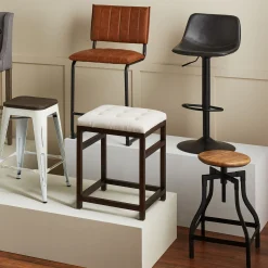 * Honeybloom Waco Adjustable Backless Barstool Good Quality< Barstools
