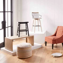 * Honeybloom Whitley Swivel Barstool Opening Sales< Barstools