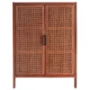 * Honeybloom Wood Rattan Door Cabinet Premium< Cabinets & Chests