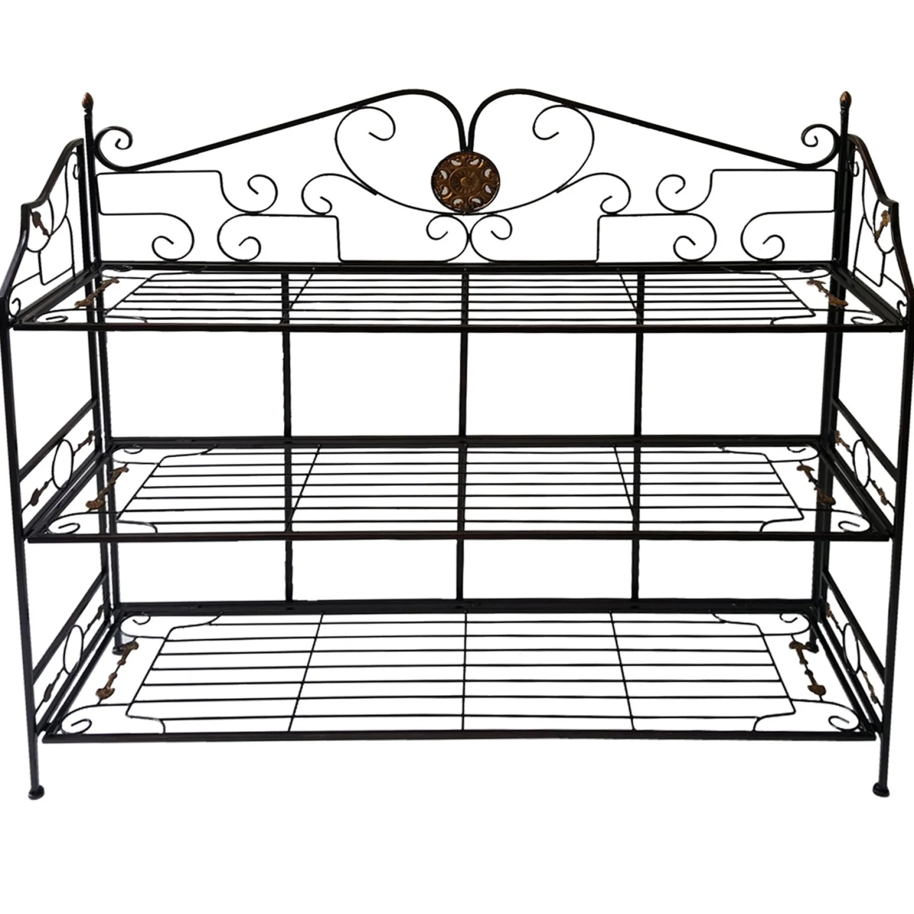* 40In. Bronze/Gold 3 Tier, Large Bakers Rack Good Quality< Baker'S Racks & Bar Carts