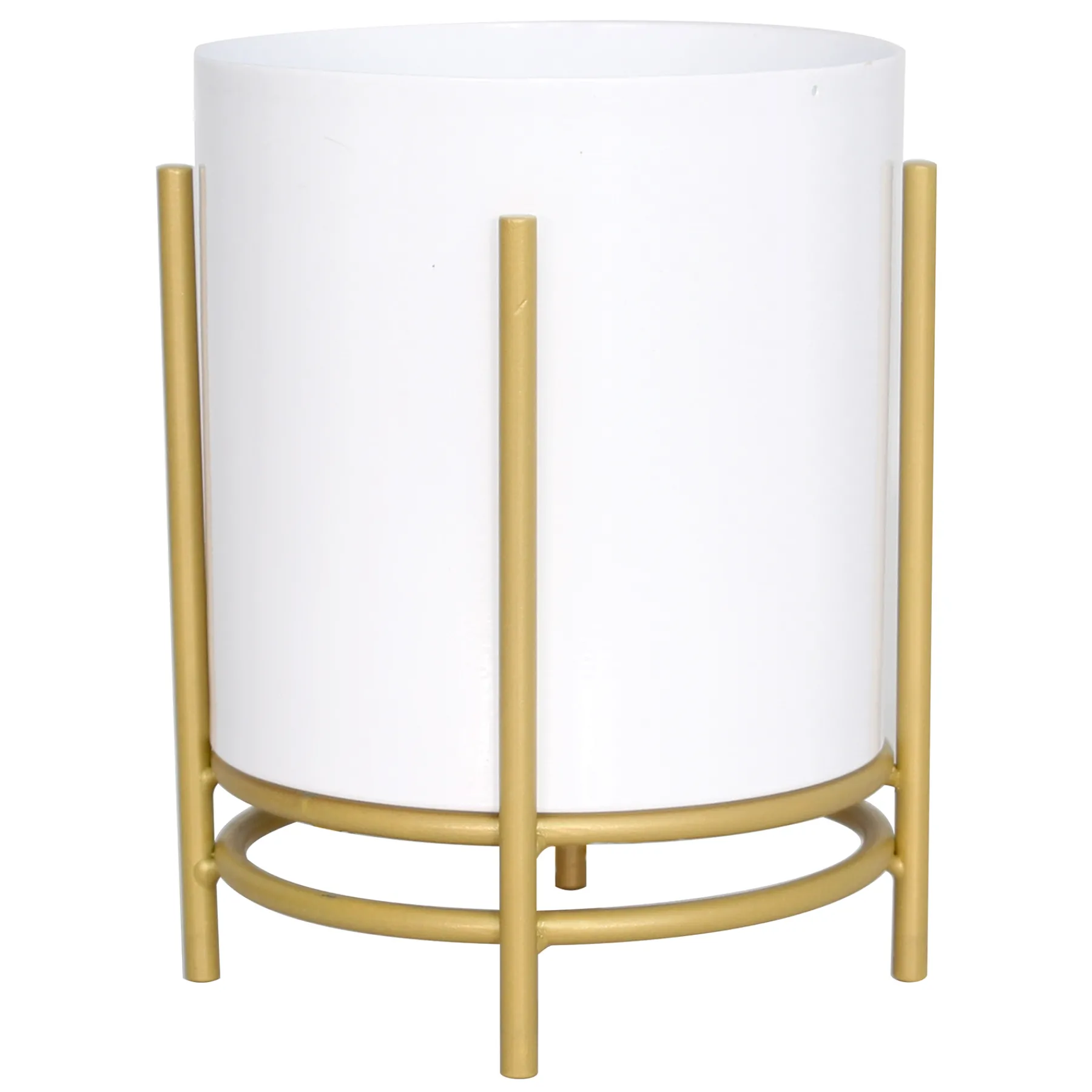 * 9.5In Metal Planter Stand White Clearance< Plant Stands