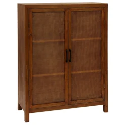 * 47In. Rattan 2 Door Wood Cabinet Promotion< Cabinets & Chests