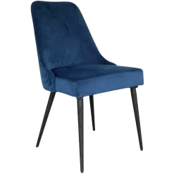* Indigo Blue Velvet Dining Chair Premium< Dining Chairs & Benches