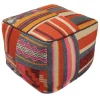 * Indira Yard Dyed Pouf Good Quality< Ottomans & Poufs