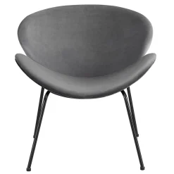 * Jagger Chair With Black Metal Legs, Grey Exquisite Gifts< Accent Chairs
