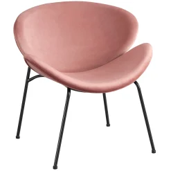 * Jagger Chair With Black Metal Legs, Rose Opening Sales< Accent Chairs