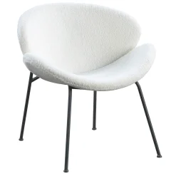 * Jagger White Sherpa Accent Chair Bargain Sale< Accent Chairs