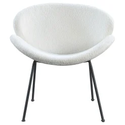 * Jagger White Sherpa Accent Chair Bargain Sale< Accent Chairs