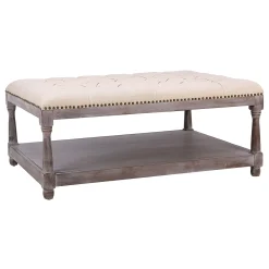 * Jardan Tufted Ottoman Natural Kd Opening Sales< Ottomans & Poufs