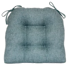 * Jasper Textured Chair Pad/4 Tacks/Ties Blue Opening Sales< Dining Chair Cushions & Pads