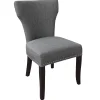 * Jhene Ii Grey Studded Back Dining Chair Low Price< Dining Chairs & Benches