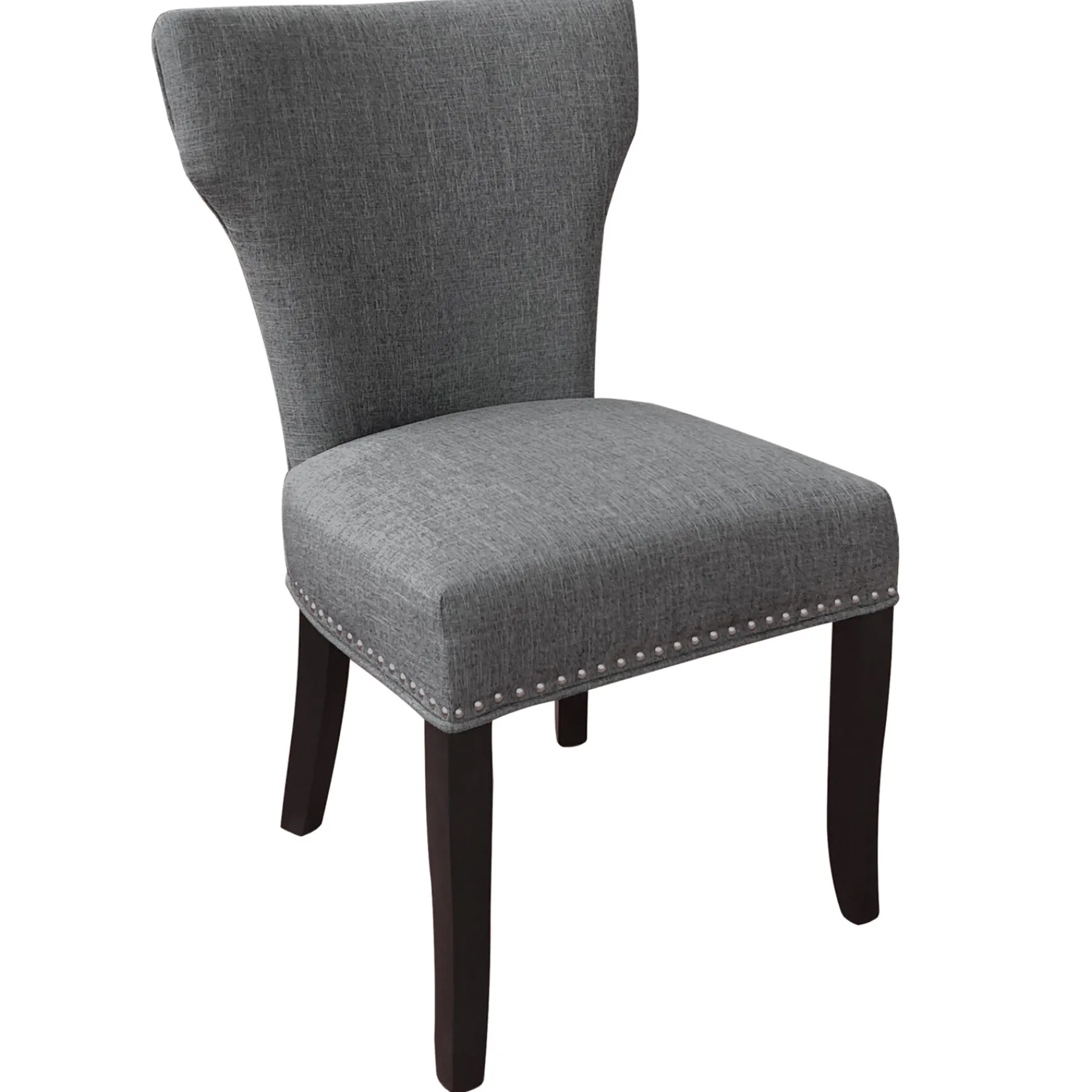 * Jhene Ii Grey Studded Back Dining Chair Low Price< Dining Chairs & Benches