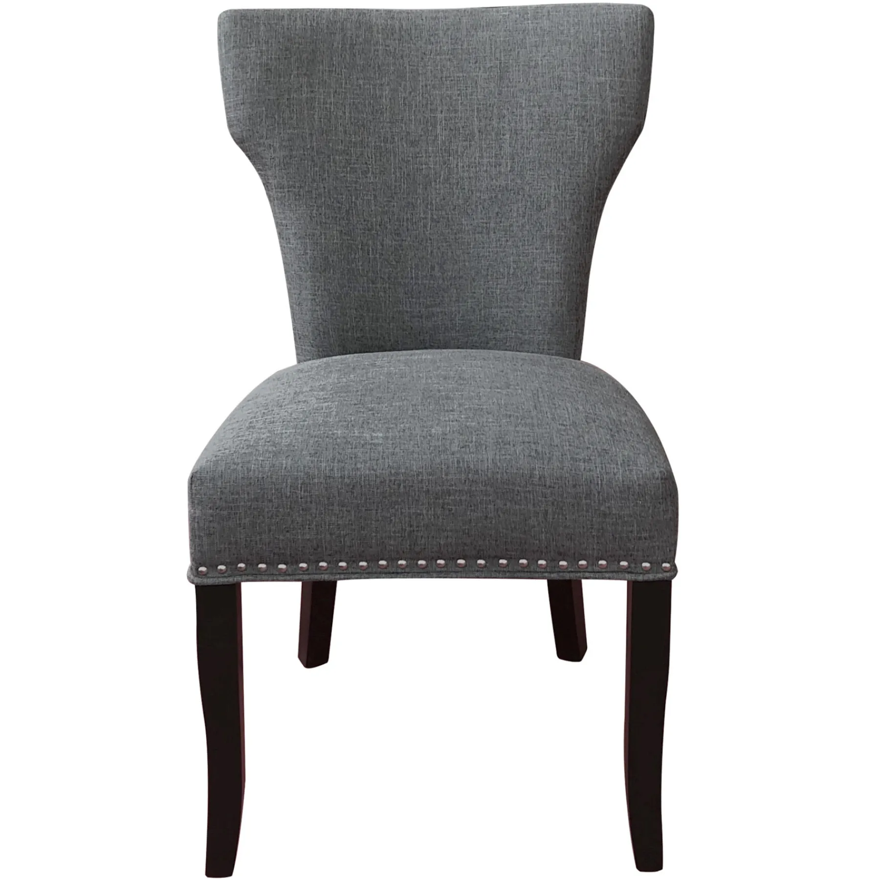* Jhene Ii Grey Studded Back Dining Chair Low Price< Dining Chairs & Benches