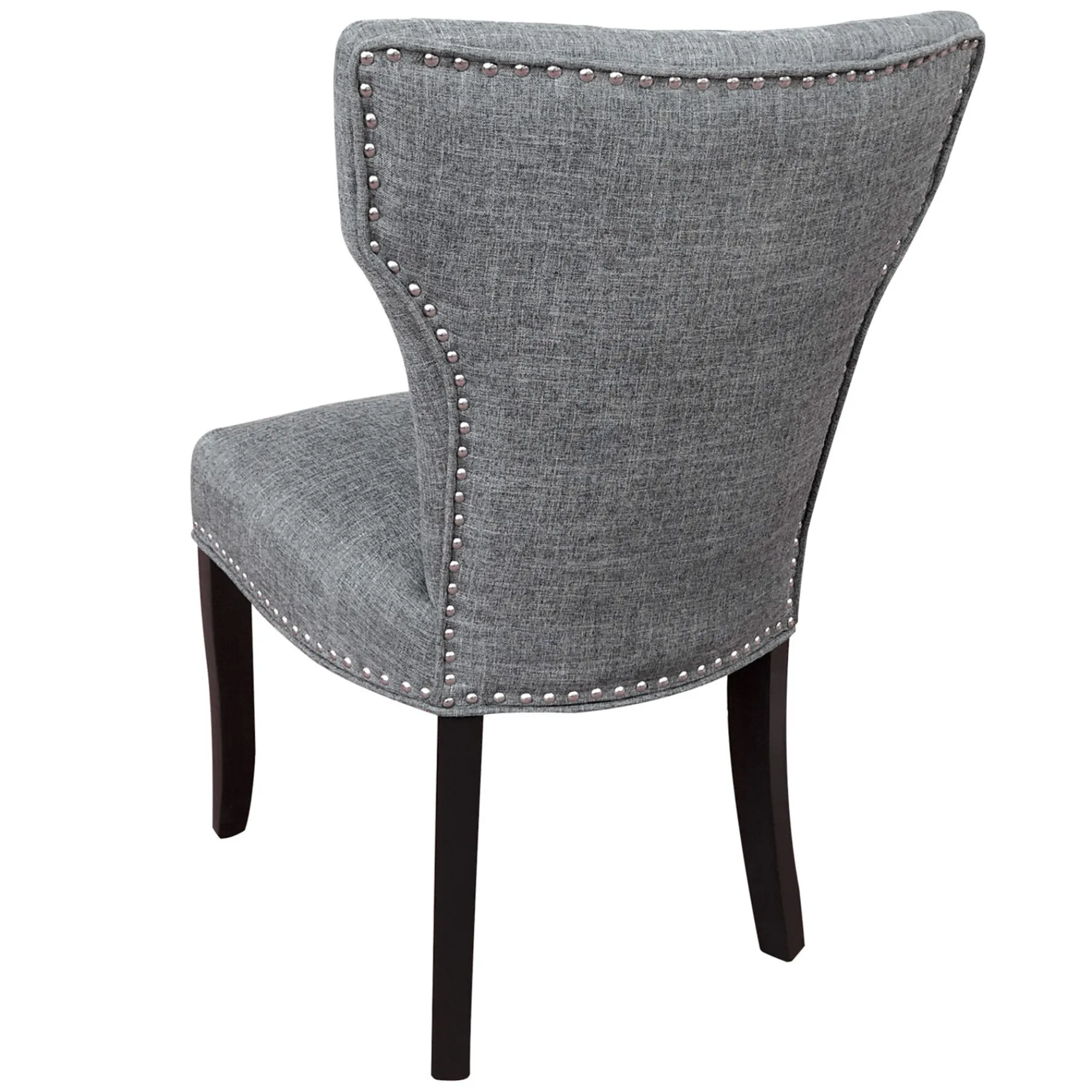 * Jhene Ii Grey Studded Back Dining Chair Low Price< Dining Chairs & Benches