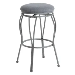 * Joseph Light Grey Backless Barstool, 29 Bargain Sale< Dining Chairs & Benches