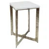 * Judd Grey Accent Table With Marble Top Exquisite Gifts< Accent Tables