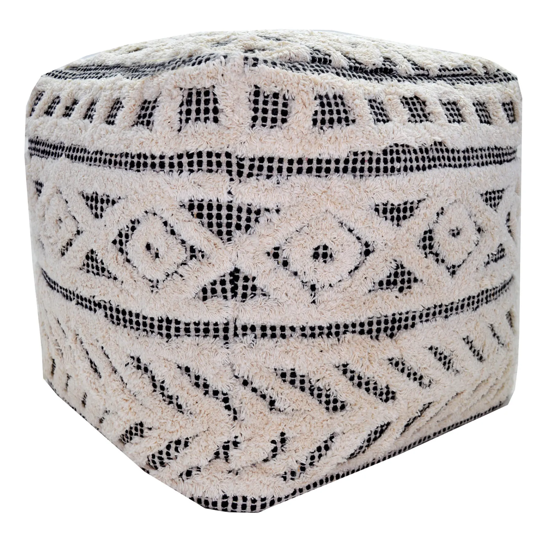 * Kai Diamond Tufted Pouf, 16 Outlet< Ottomans & Poufs