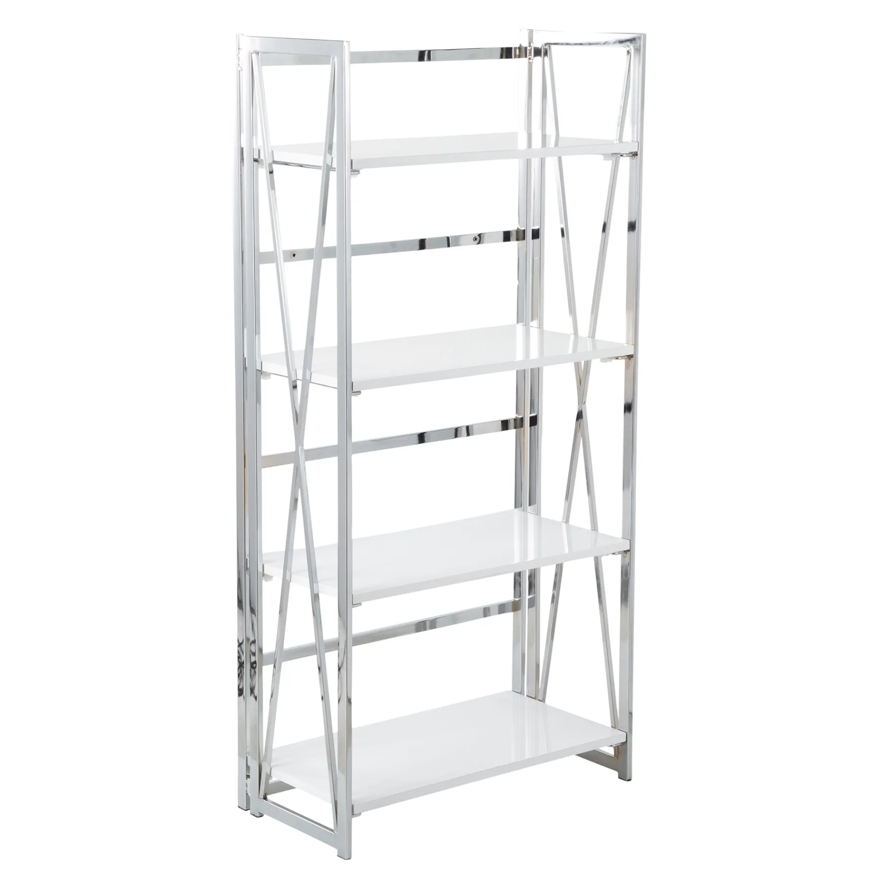 * Laila Ali Astrid Chrome Bookshelf Promotion< Office