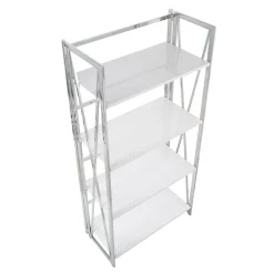 * Laila Ali Astrid Chrome Bookshelf Promotion< Office