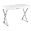 * Laila Ali Astrid Chrome Desk Bargain Sale< Office