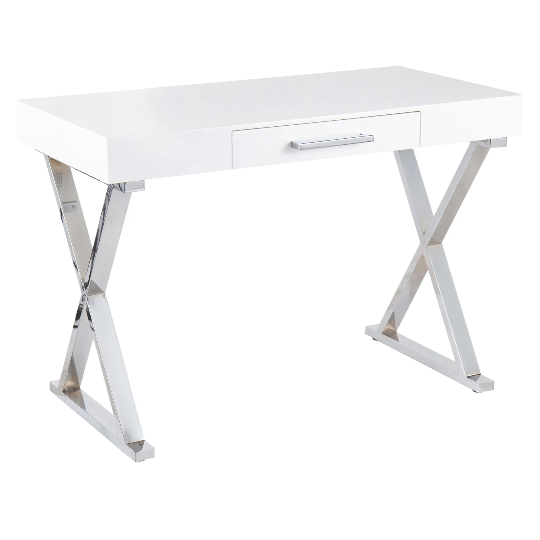 * Laila Ali Astrid Chrome Desk Bargain Sale< Office