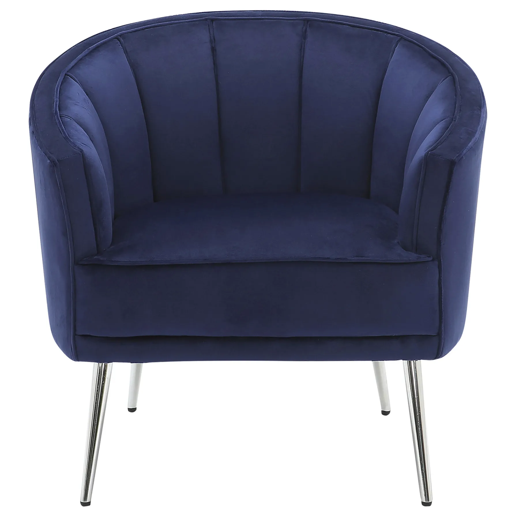 * Laila Ali Avani Blue Velvet Accent Chair Opening Sales< Accent Chairs