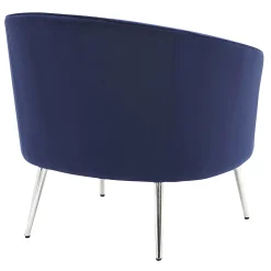 * Laila Ali Avani Blue Velvet Accent Chair Opening Sales< Accent Chairs