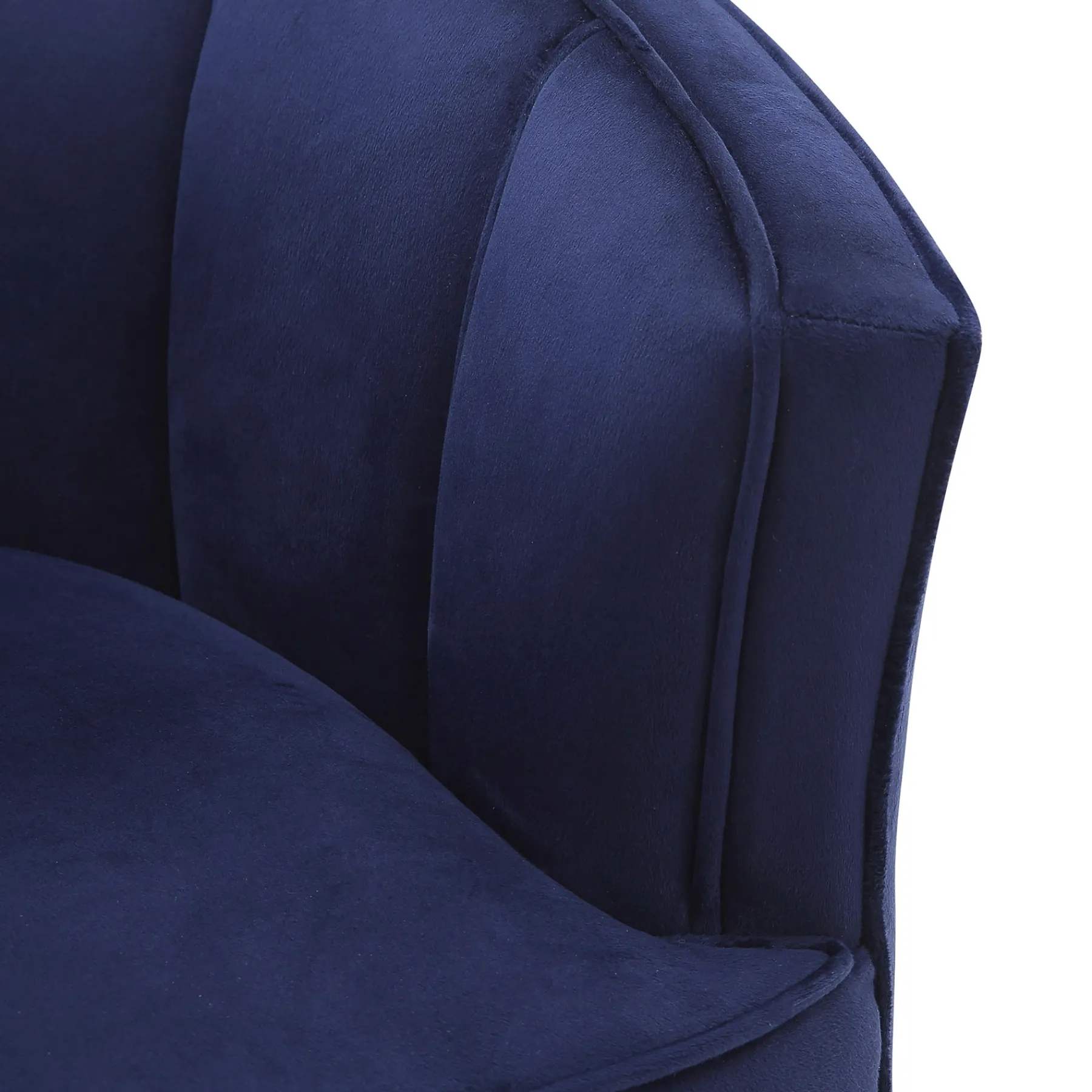 * Laila Ali Avani Blue Velvet Accent Chair Opening Sales< Accent Chairs