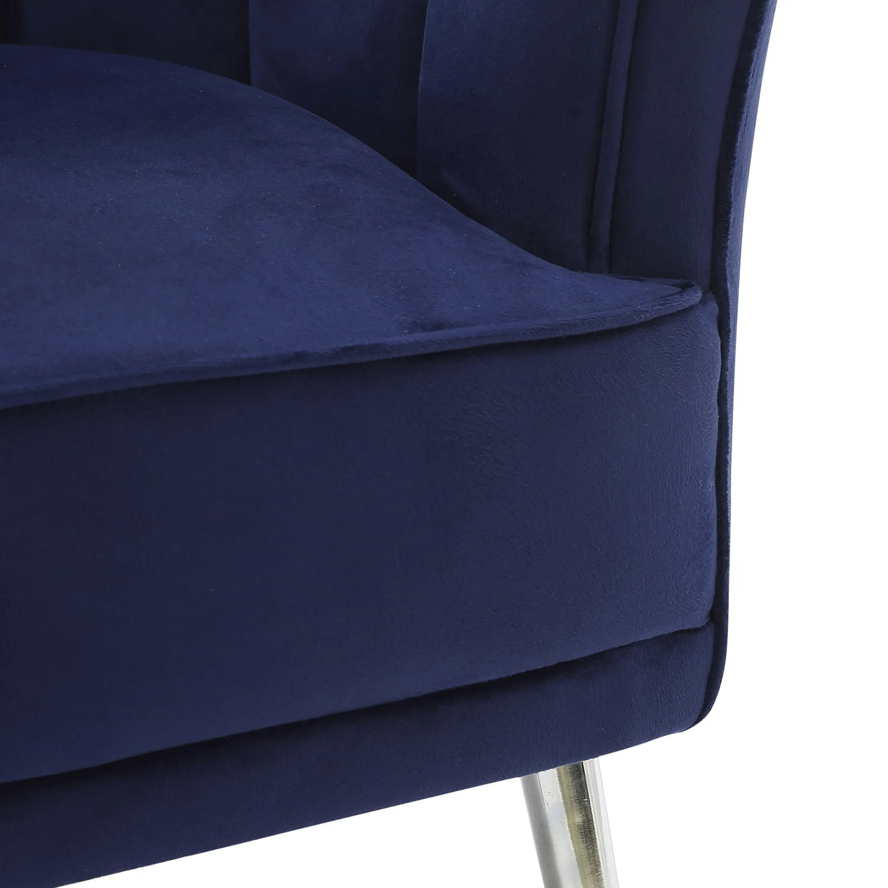 * Laila Ali Avani Blue Velvet Accent Chair Opening Sales< Accent Chairs