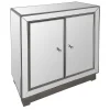 * Laila Ali Modern Living 2-Door Mirrored Cabinet Fashion< Cabinets & Chests