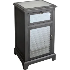 * Laura 1 Drawer 1 Door Shutter Mirror Cabinet Featured< Cabinets & Chests