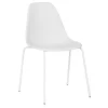 * Lily White Dining Chair With Metal Legs Exquisite Gifts< Dining Chairs & Benches