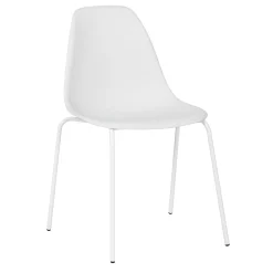 * Lily White Dining Chair With Metal Legs Exquisite Gifts< Dining Chairs & Benches