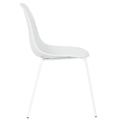 * Lily White Dining Chair With Metal Legs Exquisite Gifts< Dining Chairs & Benches