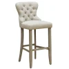 * Linen Ring Back Barstool, Kd Online Discount< Barstools