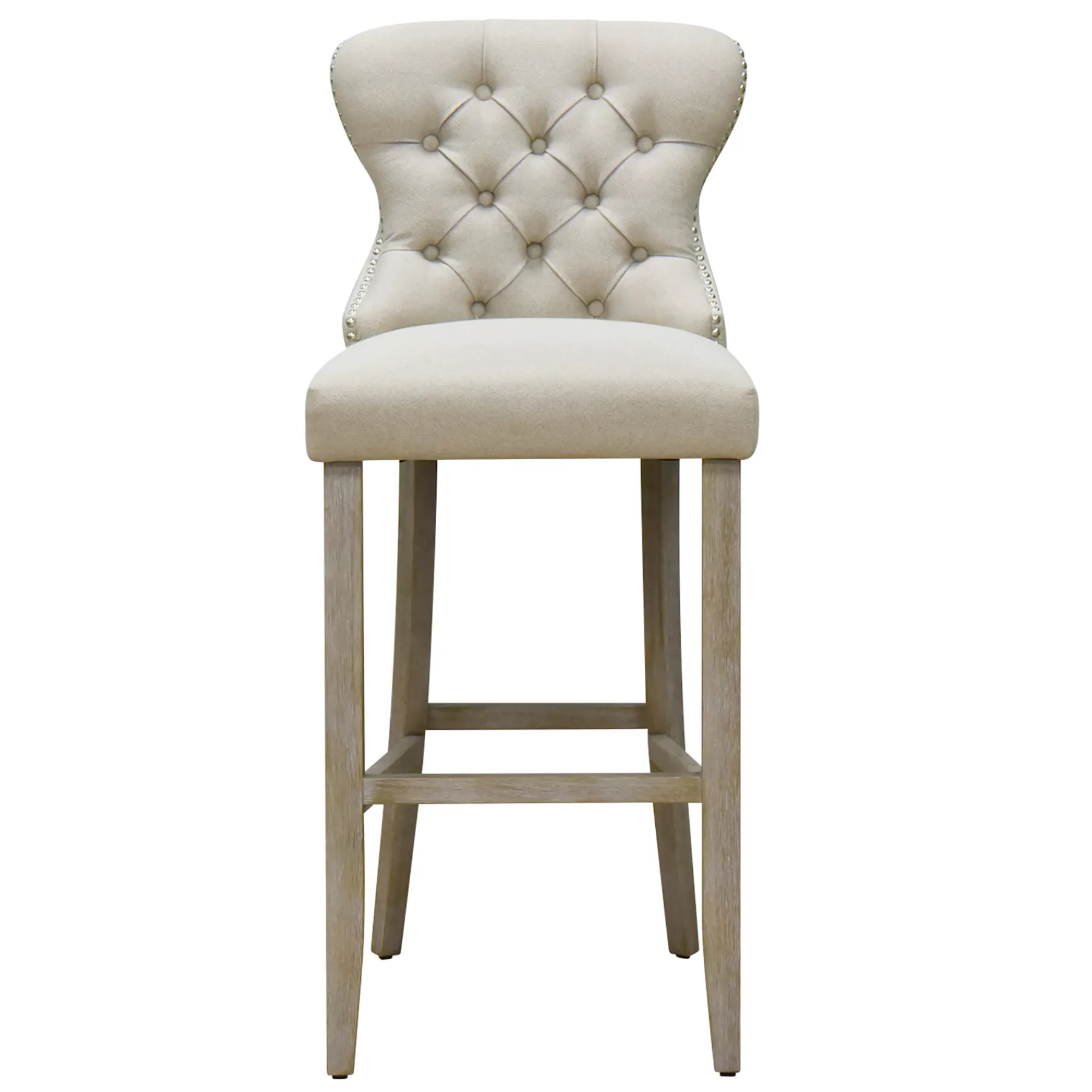 * Linen Ring Back Barstool, Kd Online Discount< Barstools