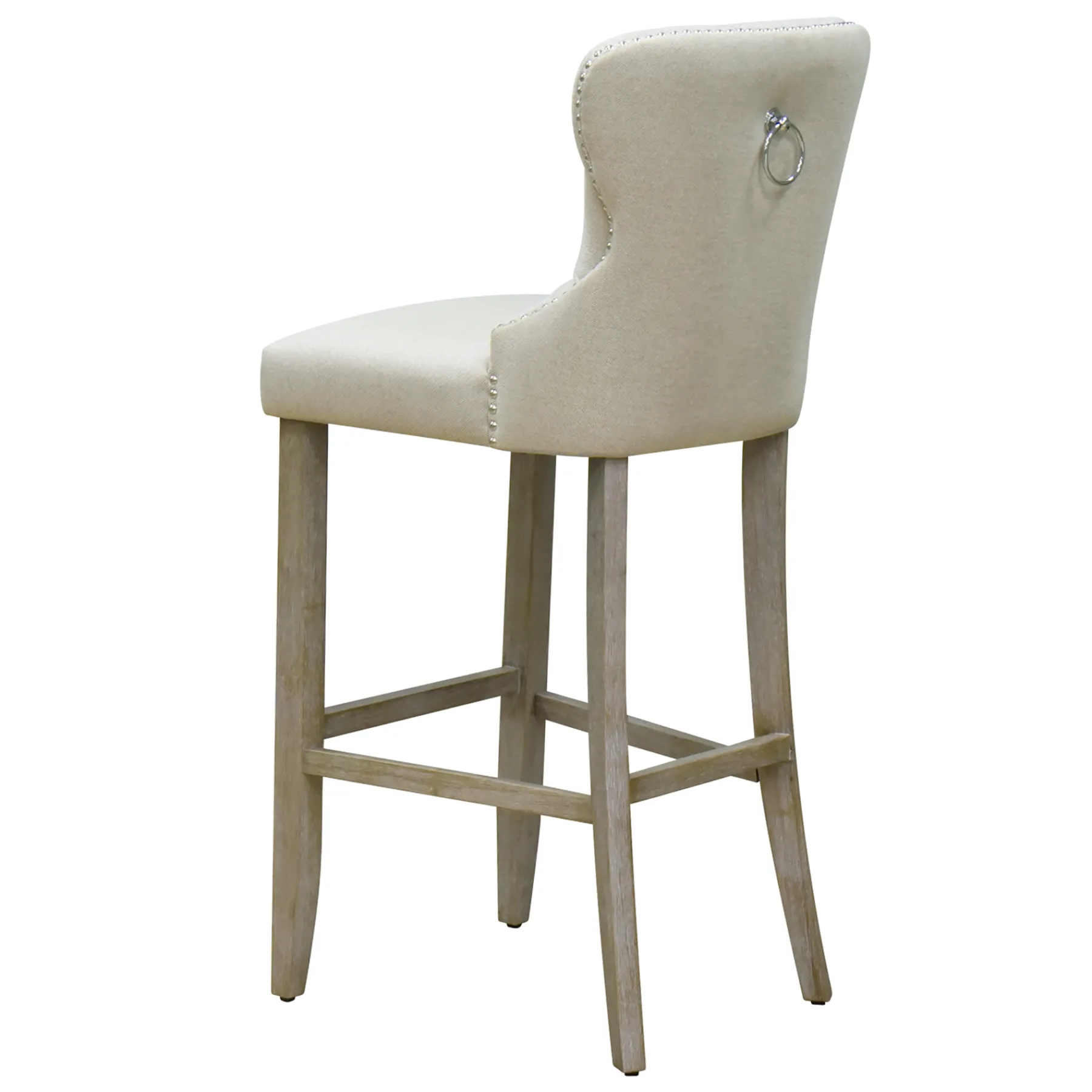 * Linen Ring Back Barstool, Kd Online Discount< Barstools