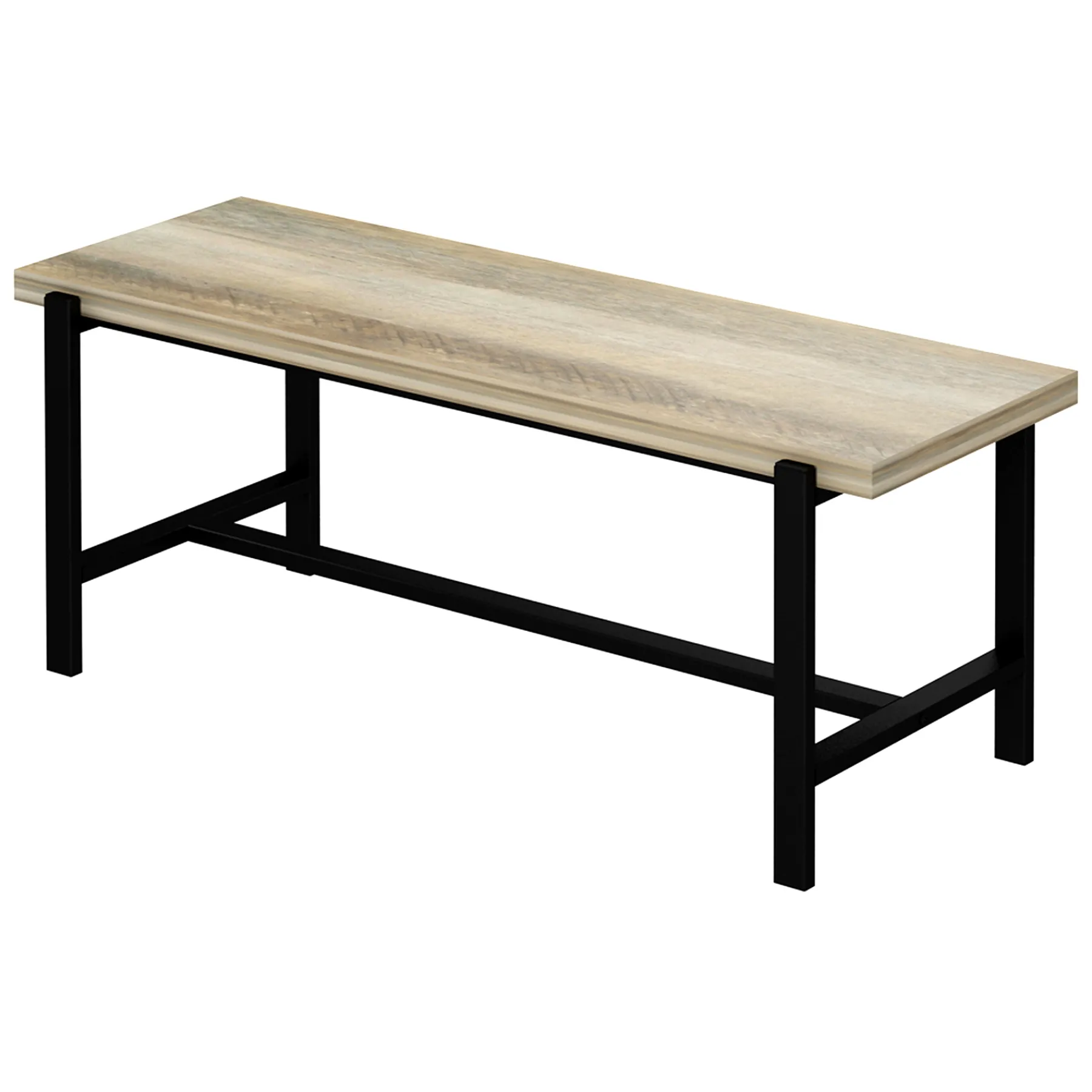 * Loggy Wood & Metal Dining Bench, 47 Less Expensive< Dining Chairs & Benches