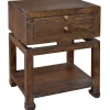 * Maddison Chestnut Wood Side Table With Drawer Discount< Accent Tables