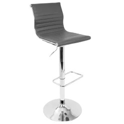 * Master Faux Leather Adjustable Barstool, Grey Good Quality< Barstools
