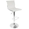 * Master Faux Leather Adjustable Barstool, White Flash Sale< Barstools