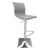 * Maxwell Adjustable Faux Leather Barstool, Grey Outlet< Barstools