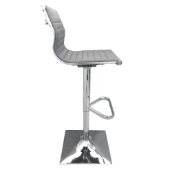 * Maxwell Adjustable Faux Leather Barstool, Grey Outlet< Barstools