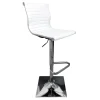* Maxwell Adjustable Faux Leather Barstool, White Discount Online< Barstools