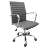 * Maxwell Adjustable Faux Leather Office Chair, Grey Bargain Sale< Office