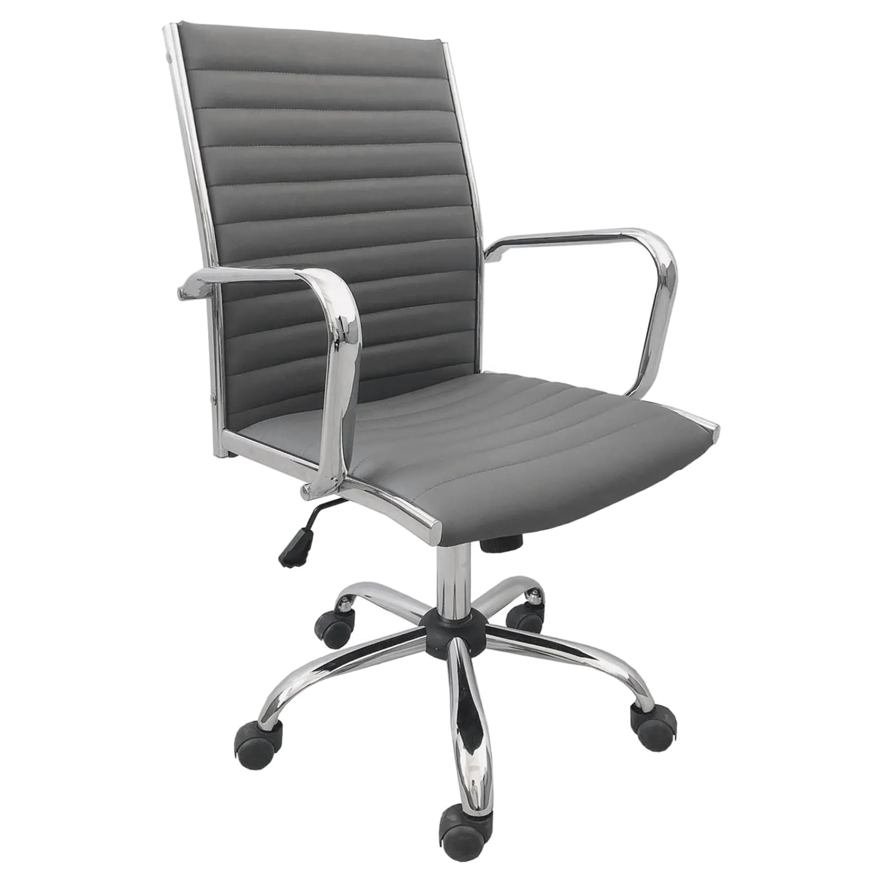 * Maxwell Adjustable Faux Leather Office Chair, Grey Bargain Sale< Office