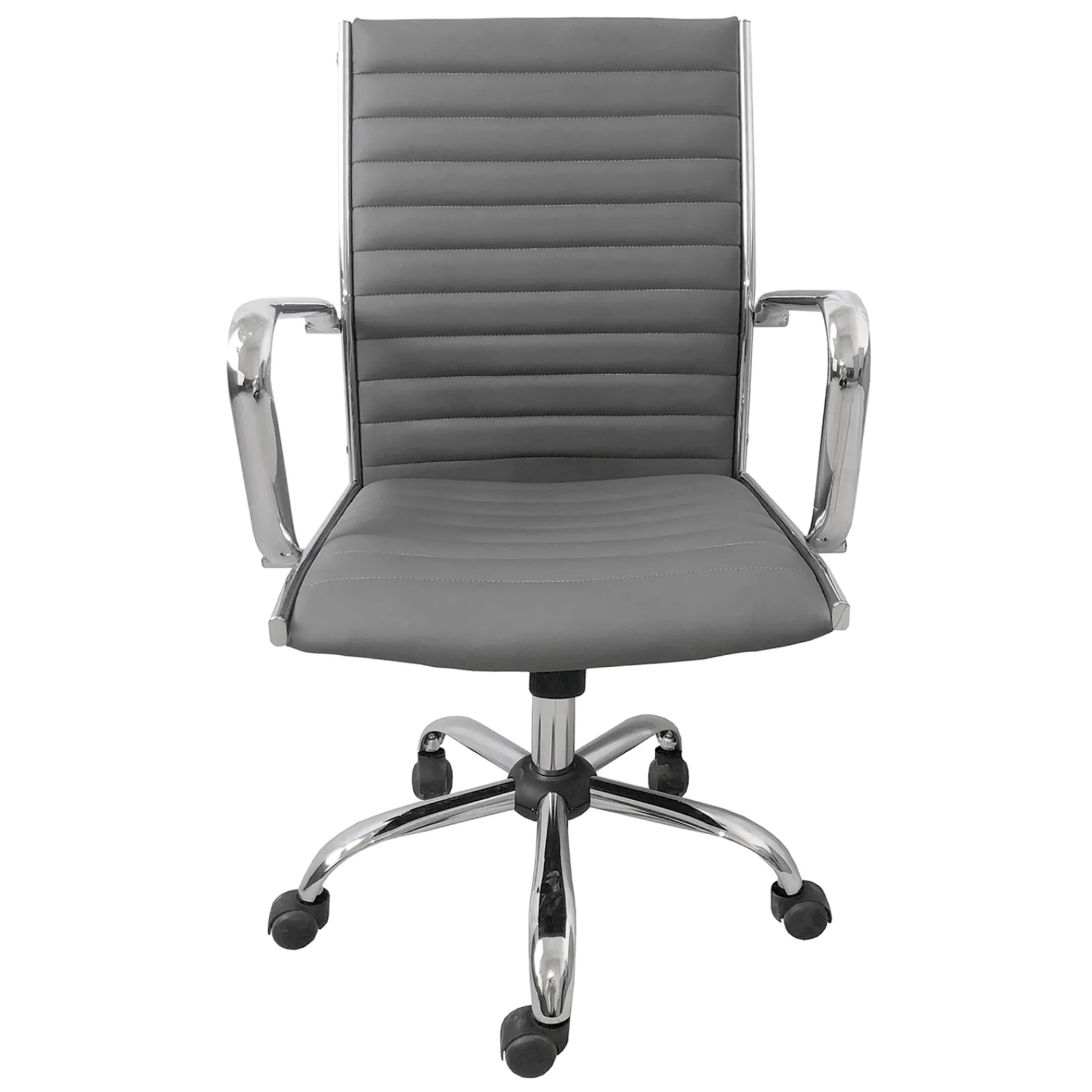 * Maxwell Adjustable Faux Leather Office Chair, Grey Bargain Sale< Office
