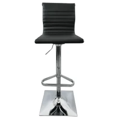 * Maxwell Adjustable Faux Leather Barstool, Black Promotion< Barstools